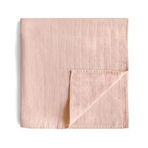 Mushie blush Pink Textured Blanket swaddle blanket organic cotton